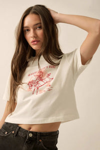 Wild About You Cropped Cowboy Graphic Baby Tee - ShopPromesa