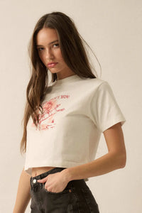 Wild About You Cropped Cowboy Graphic Baby Tee - ShopPromesa