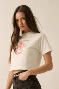 Wild About You Cropped Cowboy Graphic Baby Tee - ShopPromesa