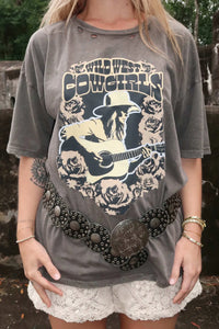 Wild West Cowgirls Distressed Graphic Tee - ShopPromesa