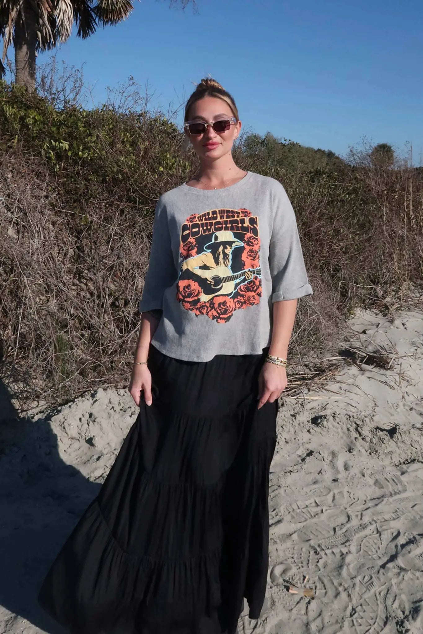 Wild West Cowgirls Thermal Graphic Tee - ShopPromesa