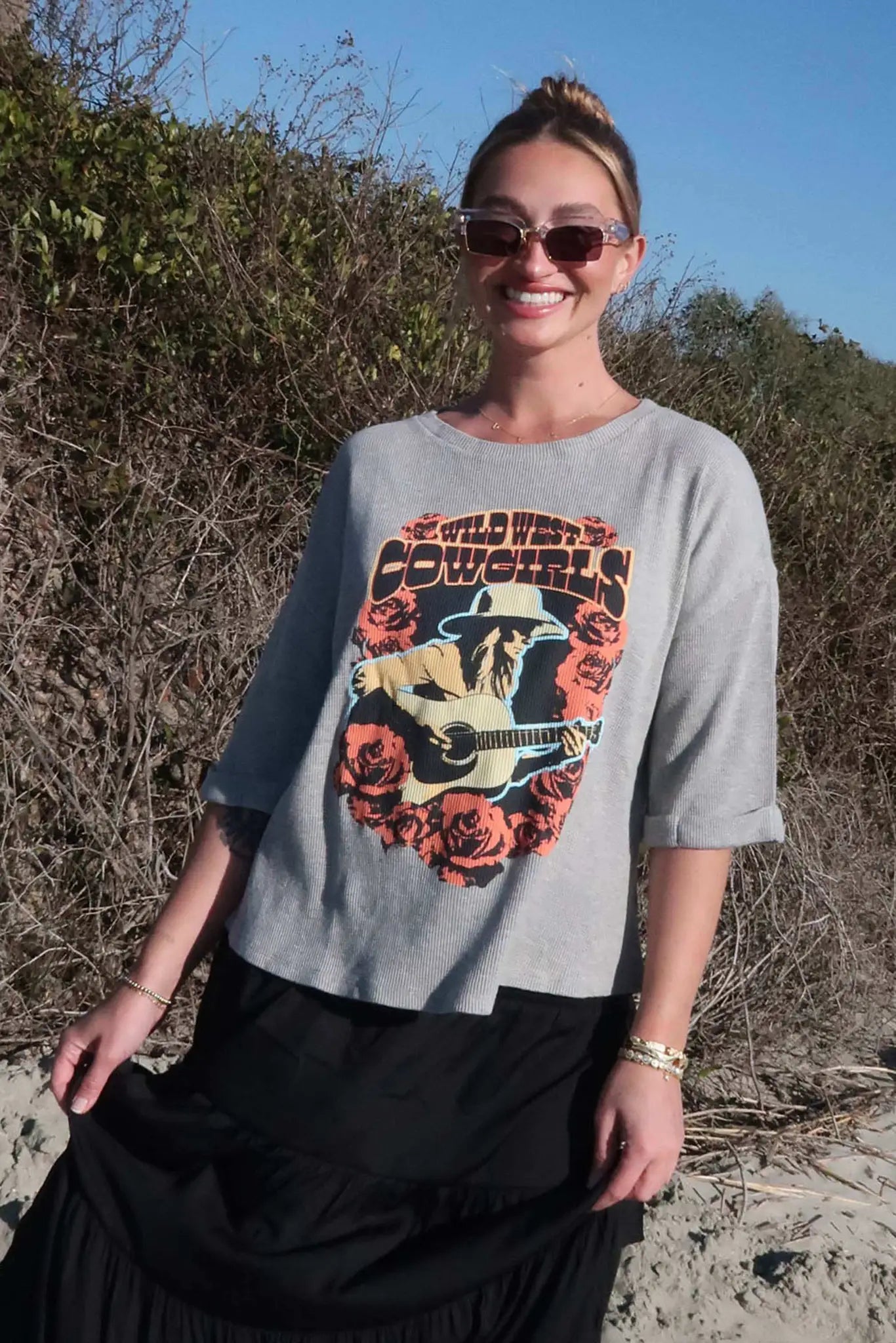 Wild West Cowgirls Thermal Graphic Tee - ShopPromesa