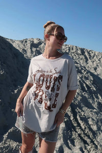 Louisville Boots Oversize Cuffed Graphic Tee - ShopPromesa