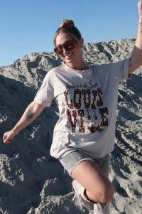 Louisville Boots Oversize Cuffed Graphic Tee - ShopPromesa