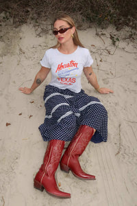 Houston Texas Cropped Graphic Baby Tee - ShopPromesa