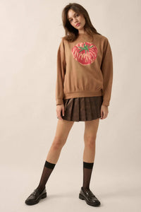 Tasty Tomato Vintage-Print Graphic Sweatshirt - ShopPromesa