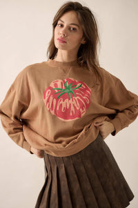 Tasty Tomato Vintage-Print Graphic Sweatshirt - ShopPromesa