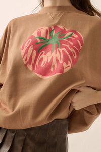 Tasty Tomato Vintage-Print Graphic Sweatshirt - ShopPromesa