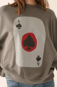 Ace of Spades Oversize Thermal Graphic Top - ShopPromesa