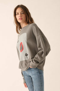 Ace of Spades Oversize Thermal Graphic Top - ShopPromesa