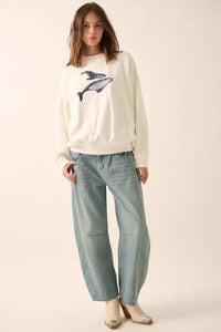 Whale of a Time French Terry Graphic Sweatshirt - ShopPromesa