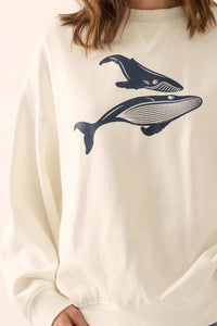 Whale of a Time French Terry Graphic Sweatshirt - ShopPromesa