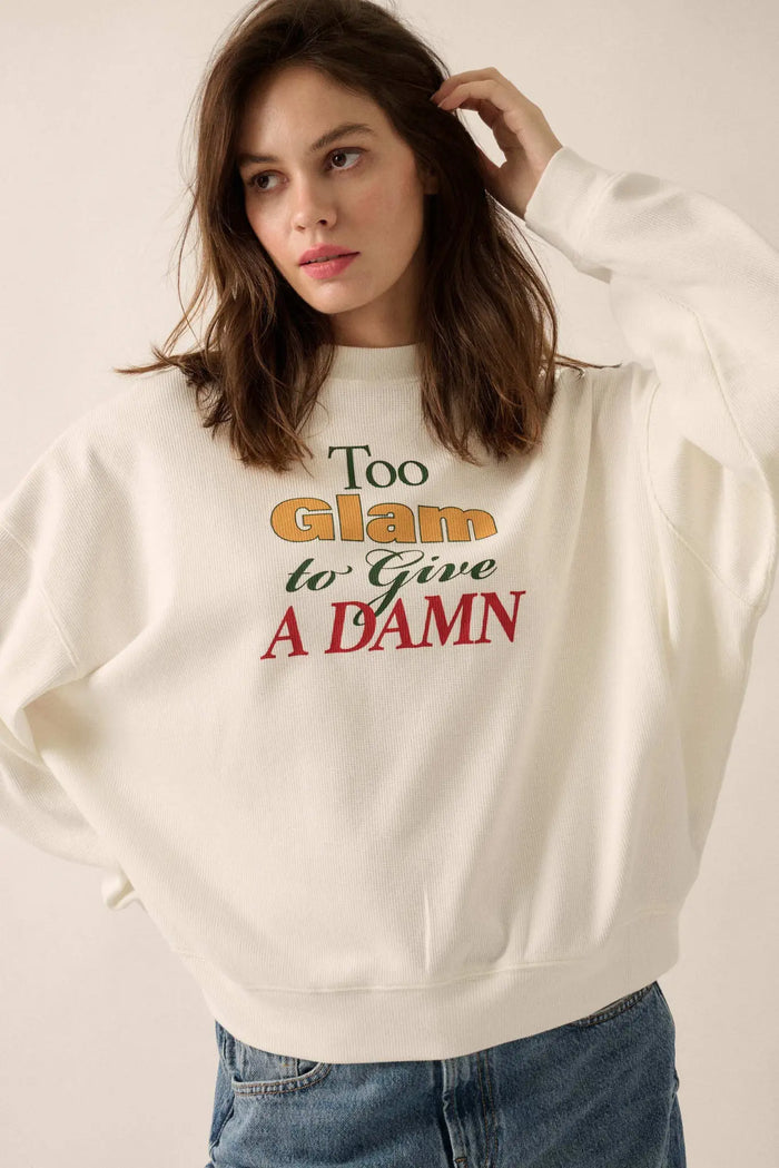 Too Glam Oversize Thermal Graphic Top - ShopPromesa