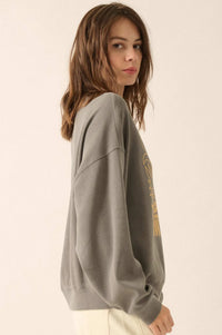 Doodle Garden Oversize Thermal Graphic Top - ShopPromesa