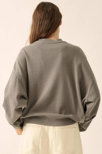 Doodle Garden Oversize Thermal Graphic Top - ShopPromesa