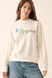 Los Angeles Vintage-Print Thermal Graphic Top - ShopPromesa