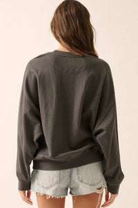 Celestial Swan Garment-Dyed Graphic Sweatshirt - ShopPromesa