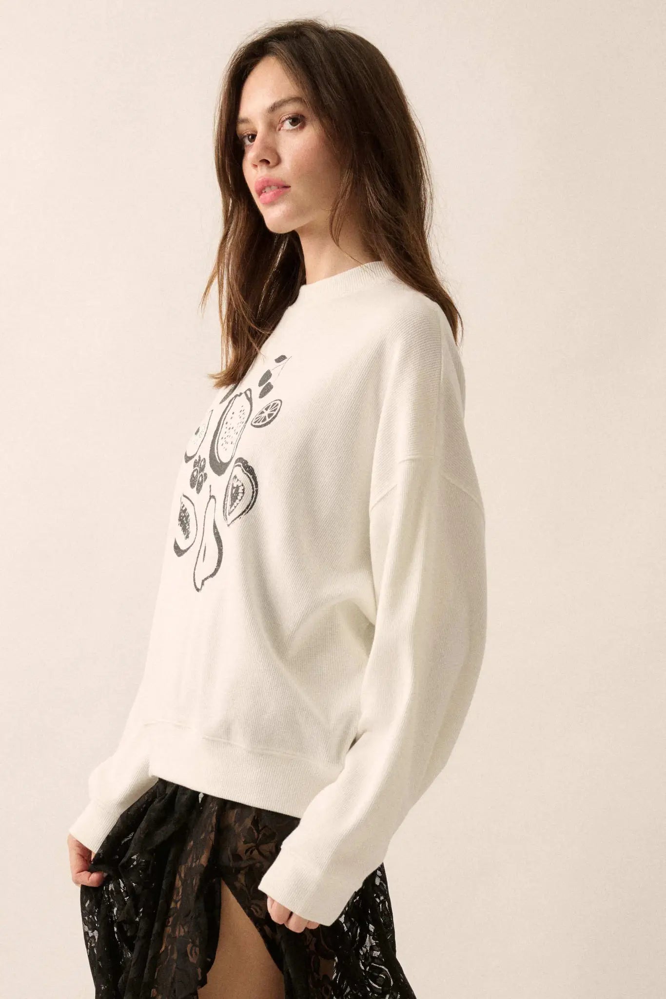 Fab Fruit Oversize Thermal Graphic Top - ShopPromesa