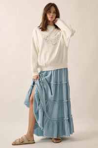 Peaceful Dove Hand-Drawn Graphic Sweatshirt - ShopPromesa