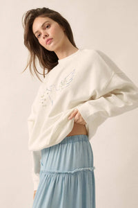 Peaceful Dove Hand-Drawn Graphic Sweatshirt - ShopPromesa