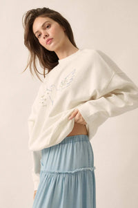 Peaceful Dove Hand-Drawn Graphic Sweatshirt - ShopPromesa