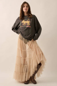 Tribal Tiger Vintage-Print Graphic Sweatshirt - ShopPromesa