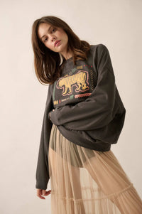 Tribal Tiger Vintage-Print Graphic Sweatshirt - ShopPromesa