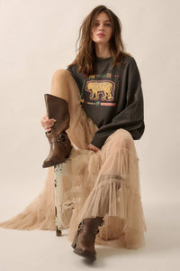 Tribal Tiger Vintage-Print Graphic Sweatshirt - ShopPromesa