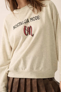 Nostalgia Mode On French Terry Graphic Sweatshirt - ShopPromesa