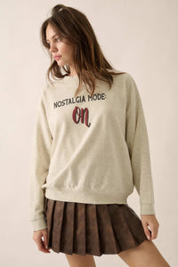 Nostalgia Mode On French Terry Graphic Sweatshirt - ShopPromesa