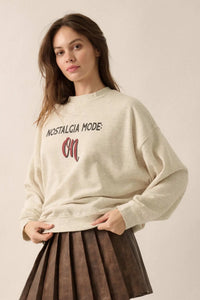 Nostalgia Mode On French Terry Graphic Sweatshirt - ShopPromesa