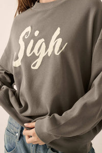 Big Sigh Oversize Thermal Graphic Top - ShopPromesa