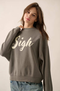 Big Sigh Oversize Thermal Graphic Top - ShopPromesa