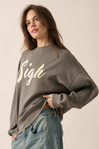 Big Sigh Oversize Thermal Graphic Top - ShopPromesa