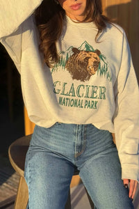 Glacier Park Vintage-Print Graphic Sweatshirt - ShopPromesa