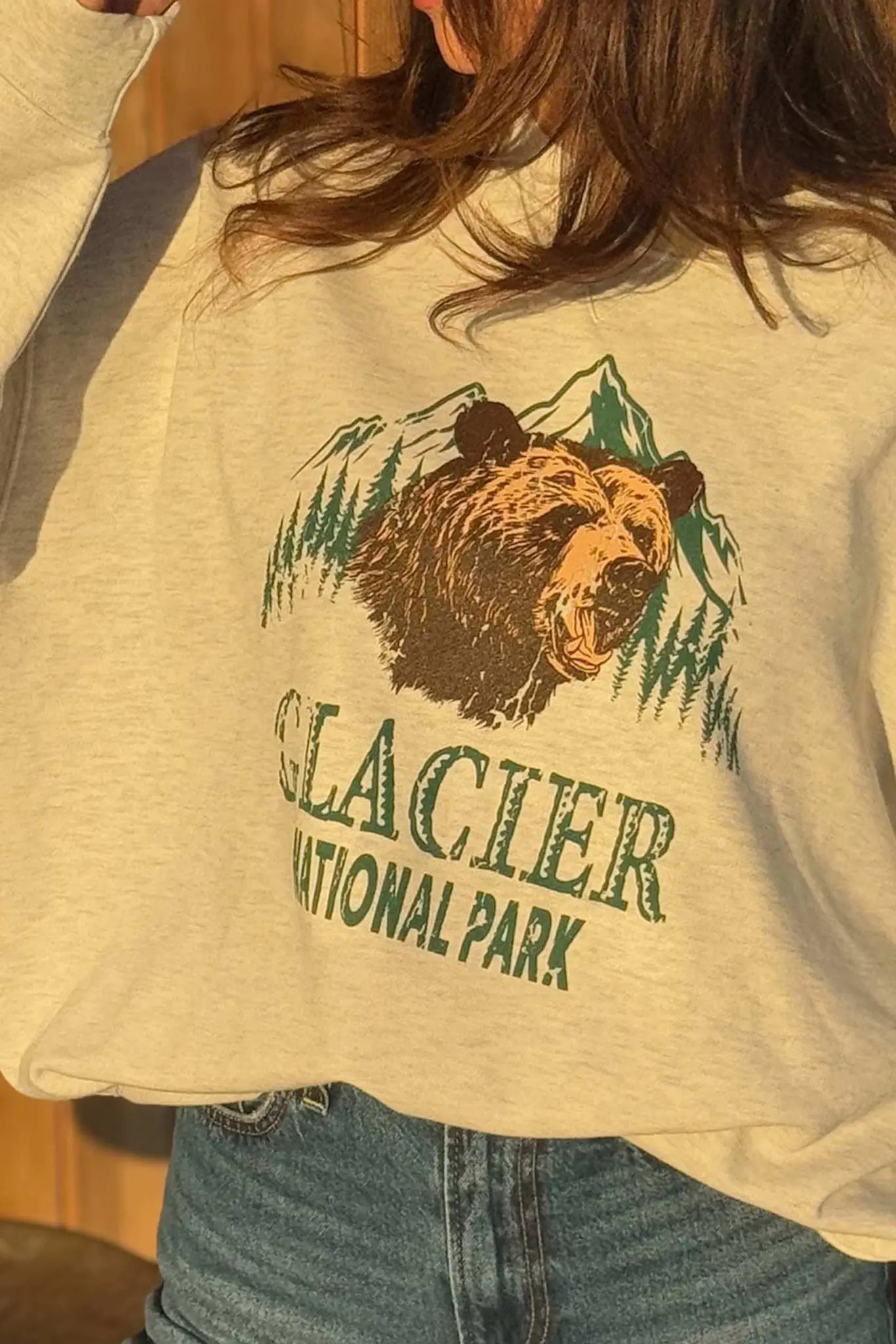 Glacier Park Vintage-Print Graphic Sweatshirt - ShopPromesa