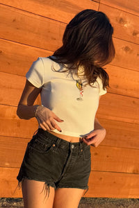 Champagne Twist Thermal Graphic Baby Tee - ShopPromesa