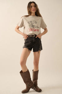 Wild Curves Vintage-Print Hot Rod Graphic Tee - ShopPromesa