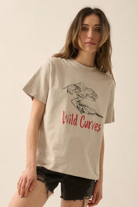 Wild Curves Vintage-Print Hot Rod Graphic Tee - ShopPromesa