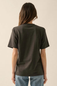 Lip Bite Vintage-Print Garment-Dyed Graphic Tee - ShopPromesa