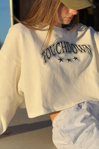 Touchdown Cropped Thermal Graphic Top - ShopPromesa