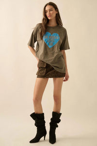 LA Loves You Distressed Oversize Graphic Tee - ShopPromesa