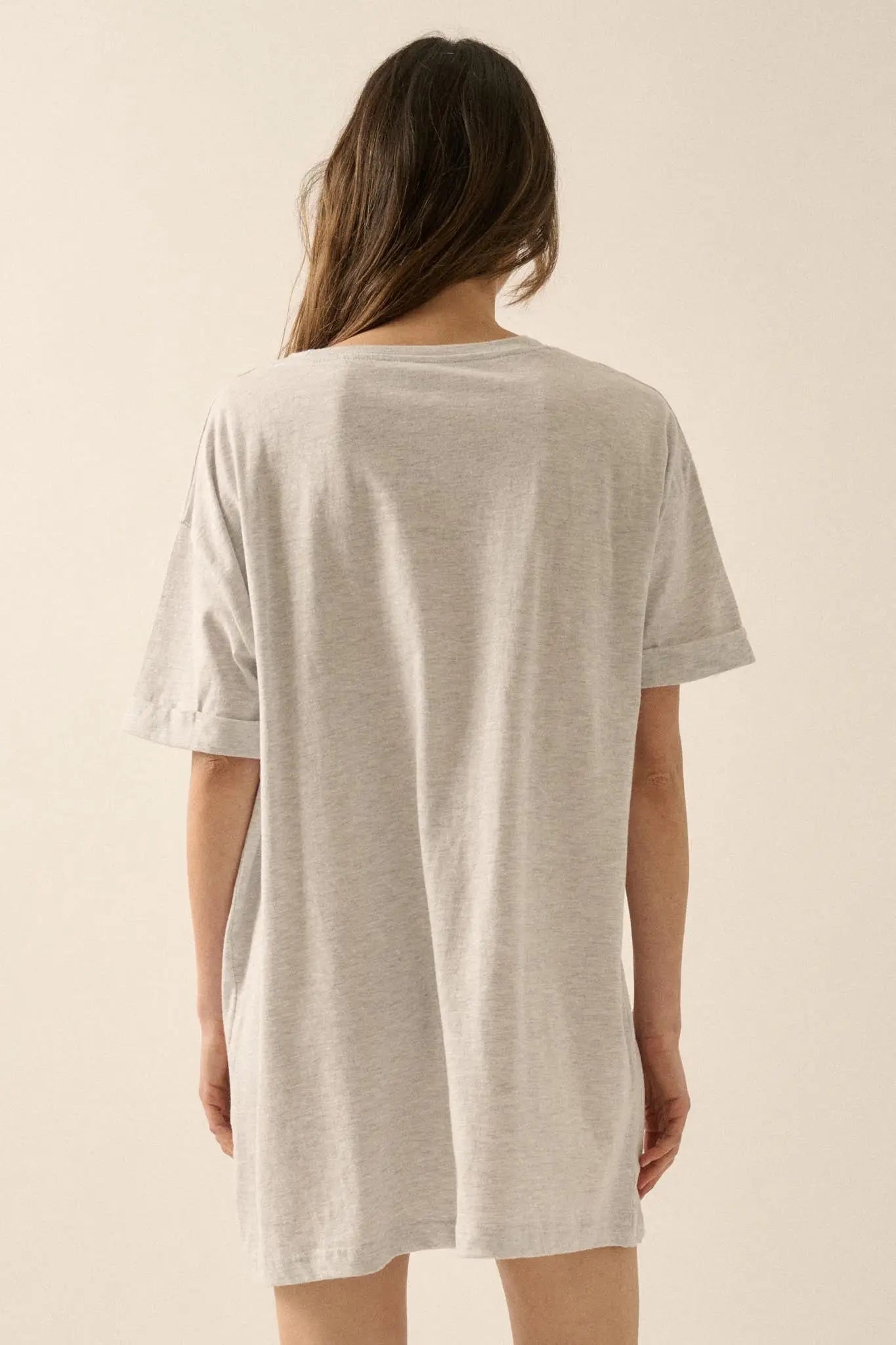 99 Problems Vintage-Print Oversize Cat Graphic Tee - ShopPromesa