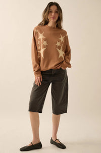 Stars Align Vintage-Print Thermal Graphic Top - ShopPromesa