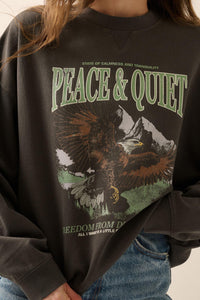 Peace & Quiet Vintage-Print Graphic Sweatshirt - ShopPromesa