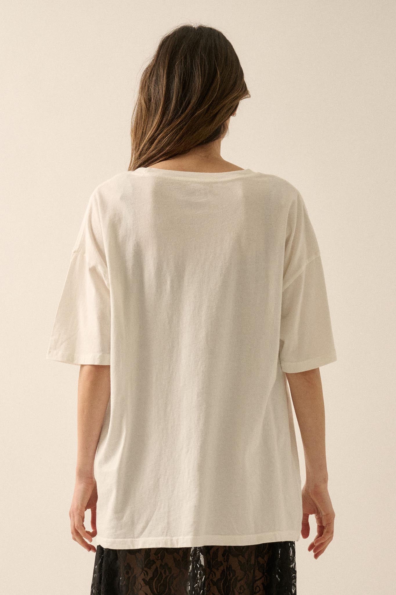 Go Fish Vintage-Print Oversize Graphic Tee - ShopPromesa