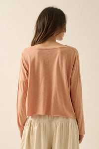 Western Spirit Cropped Long-Sleeve Graphic Tee - ShopPromesa