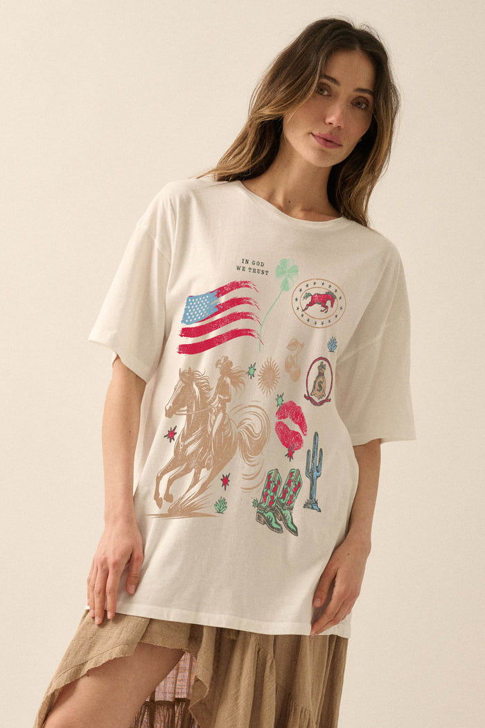 American Spirit Oversize Western Graphic Tee - ShopPromesa
