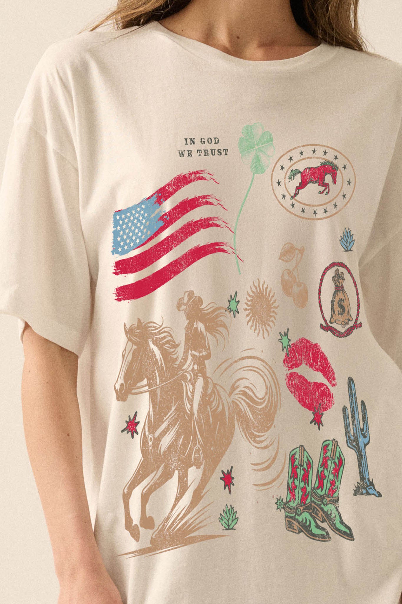 American Spirit Oversize Western Graphic Tee - ShopPromesa