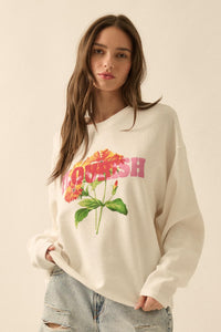 Flourish Oversize Floral Thermal Graphic Top - ShopPromesa